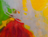 "Vulkan", Acryl + Pigmente auf Leinwand, 100x70 cm, 650,-€
